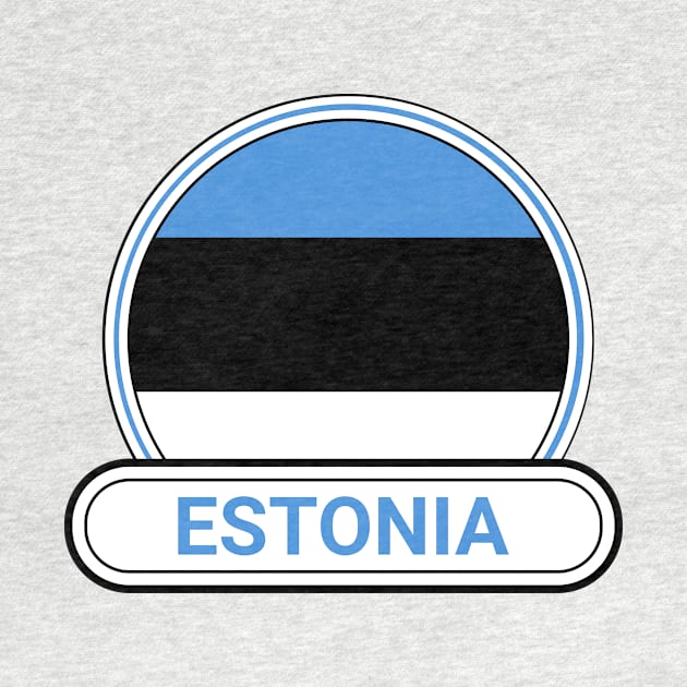 Estonia Country Badge - Estonia Flag by Yesteeyear